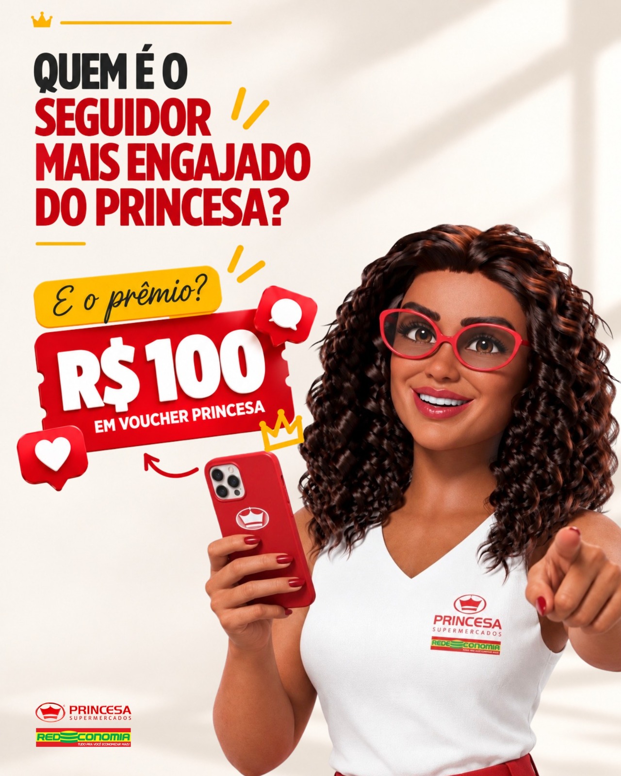 Princesa Supermercados lança campanha para engajar consumidores no Instagram