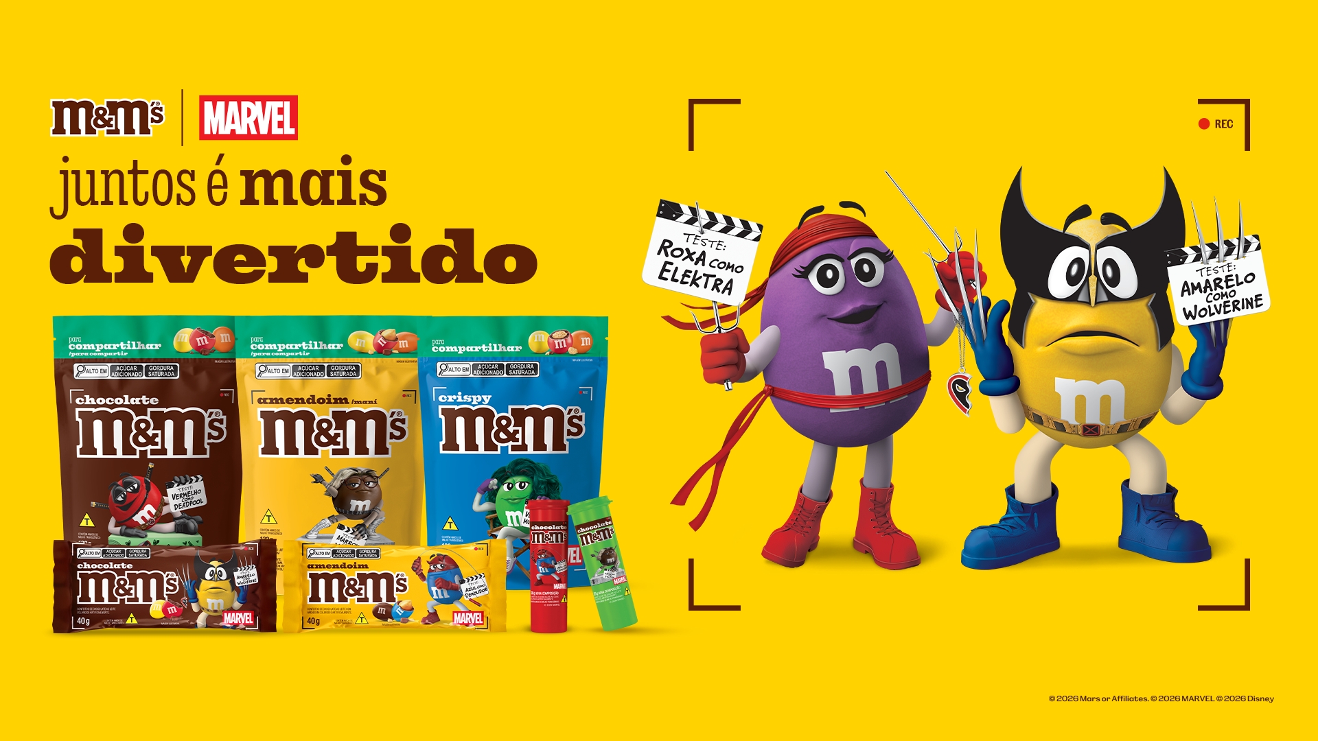 M&M's e Marvel se juntam em edição limitada com brincadeira envolvendo personagens icônicos