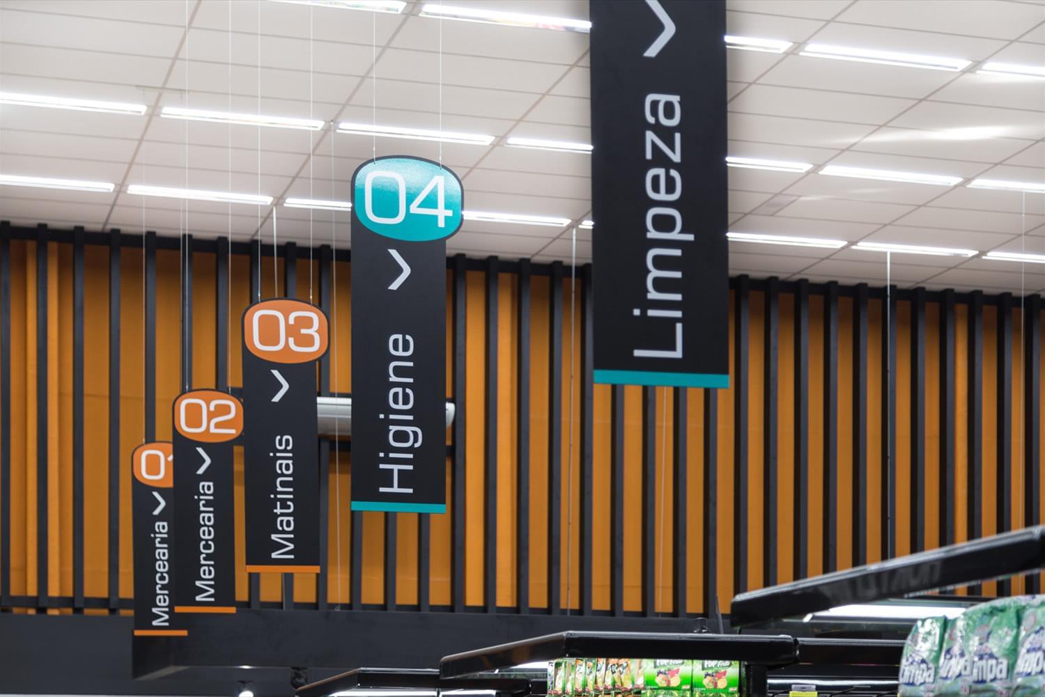 sinalização supermercado