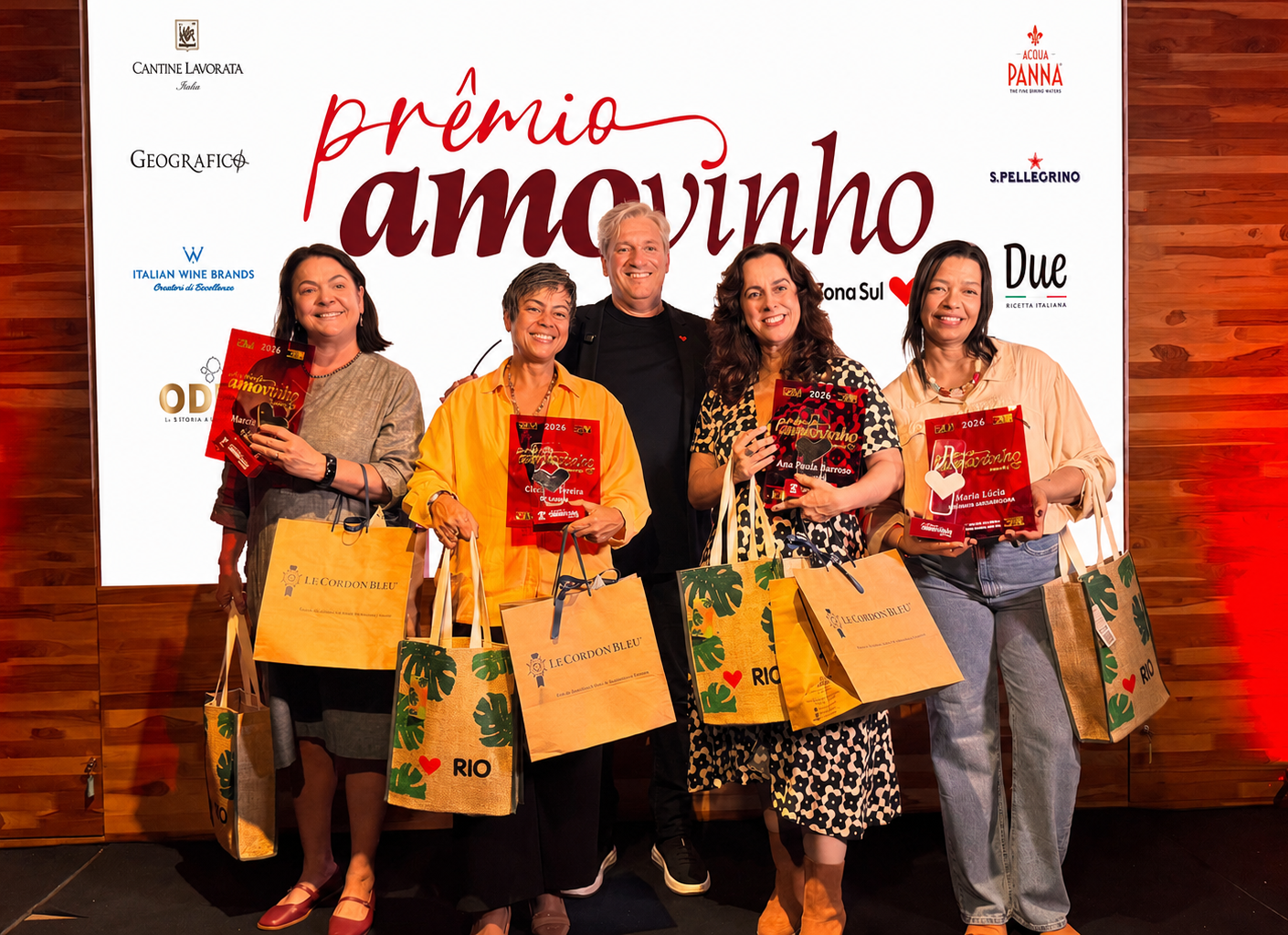 Anúncio das vencedoras do Prêmio Amo Vinho aconteceu na noite desta terça-feira (8)