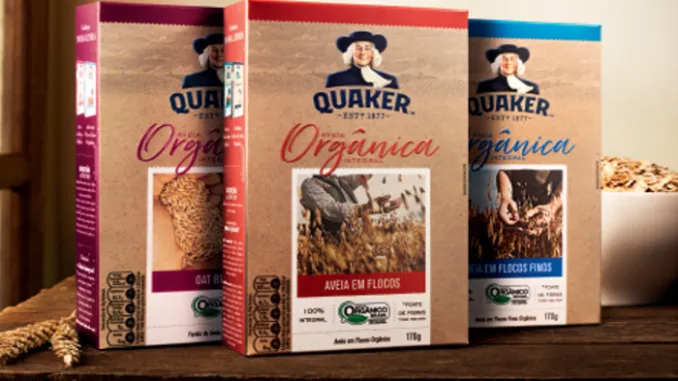 Aveia Quaker Orgânica agora tem embalagem interna de papel