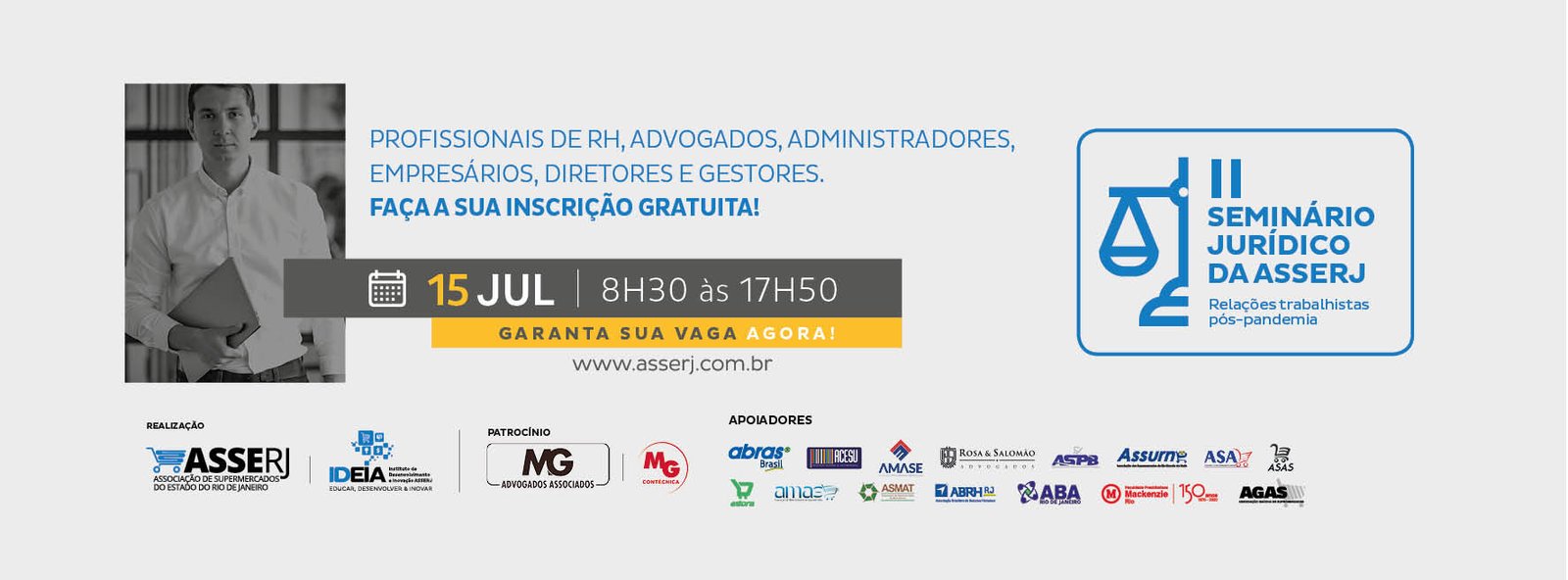 Assista na íntegra o II Seminário Jurídico da ASSERJ. Mais de 9 horas de conteúdo gratuito!
