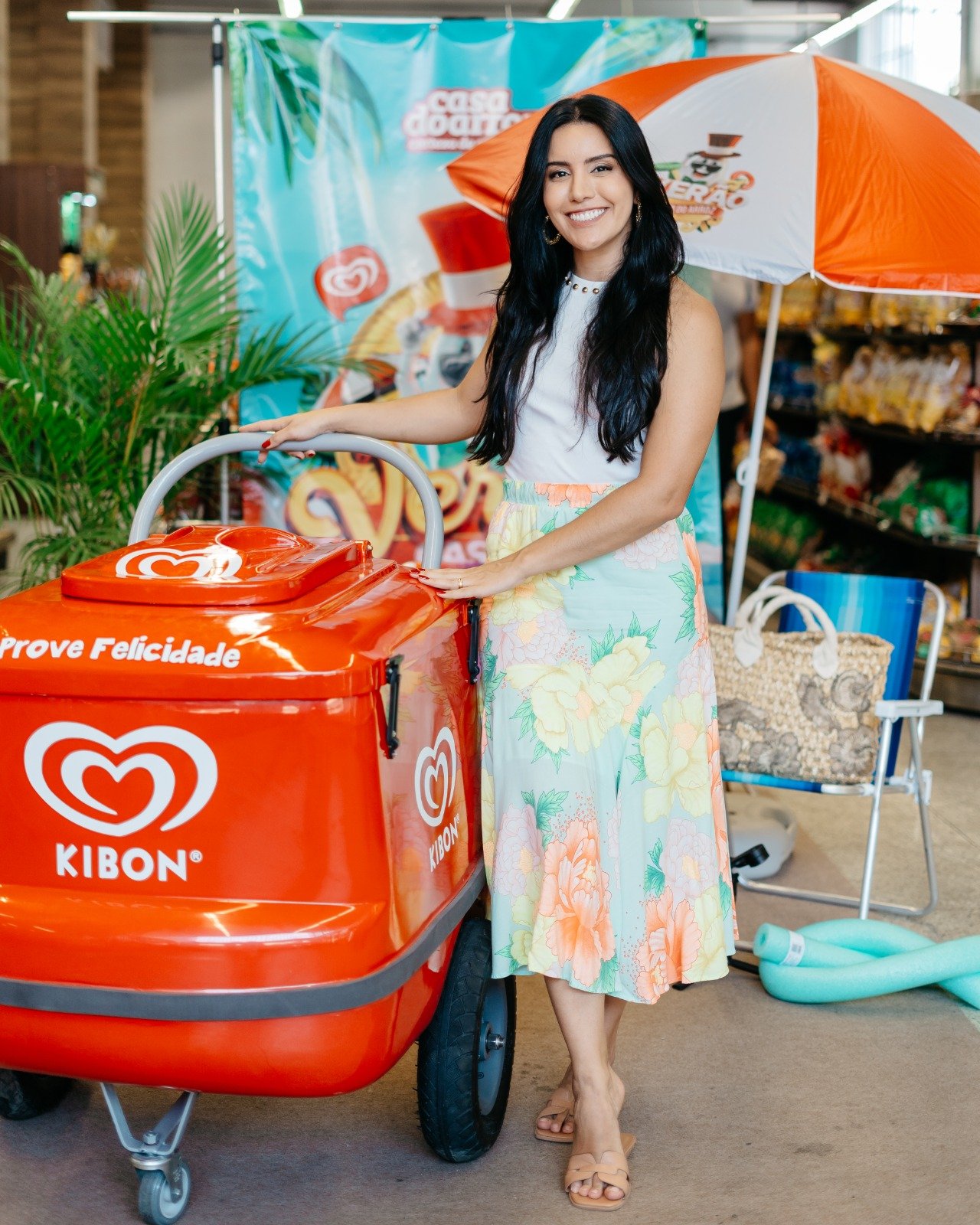 ‘Praia’ dentro da loja faz sucesso na Casa do Arroz