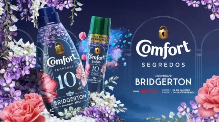 Comfort e Netflix firmam parceria inédita e lançam linha inspirada em Bridgerton