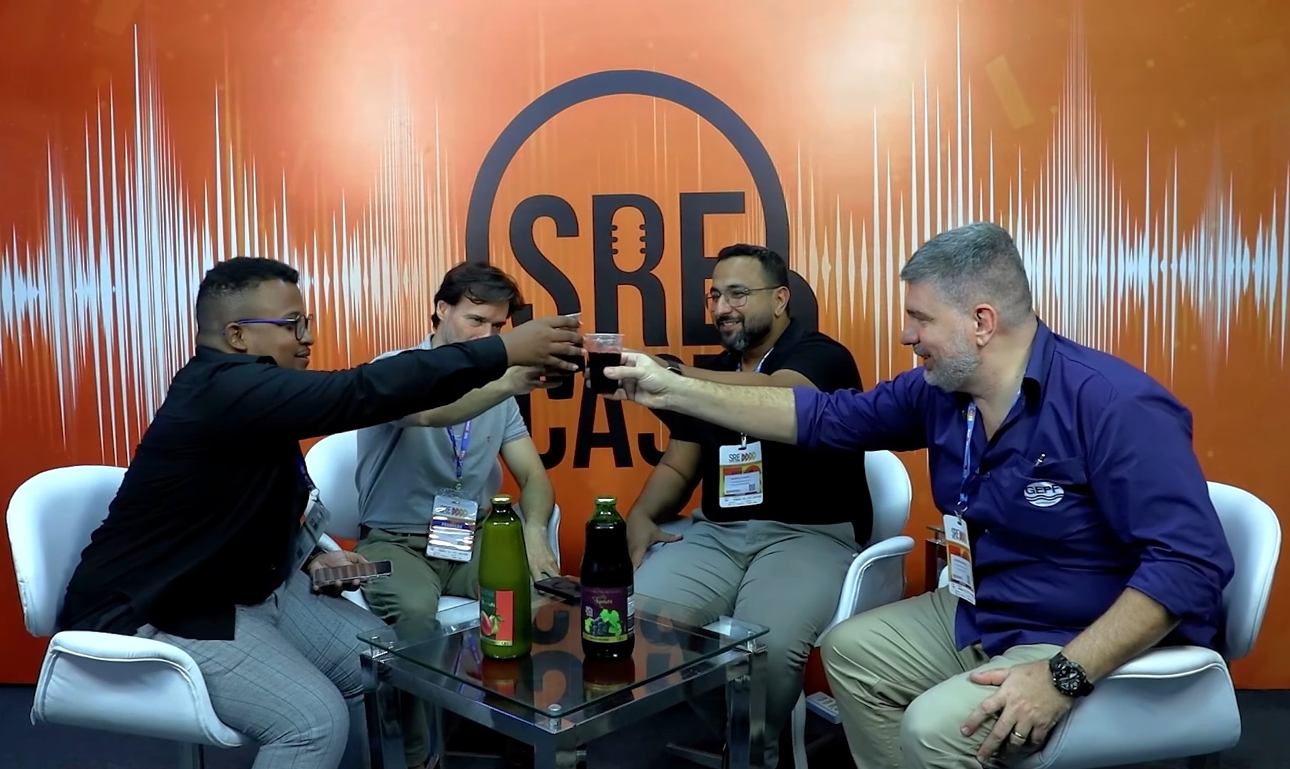 Gestores da GEPF celebram a primeira participação da empresa como expositora na SRE - Super Rio Expofood