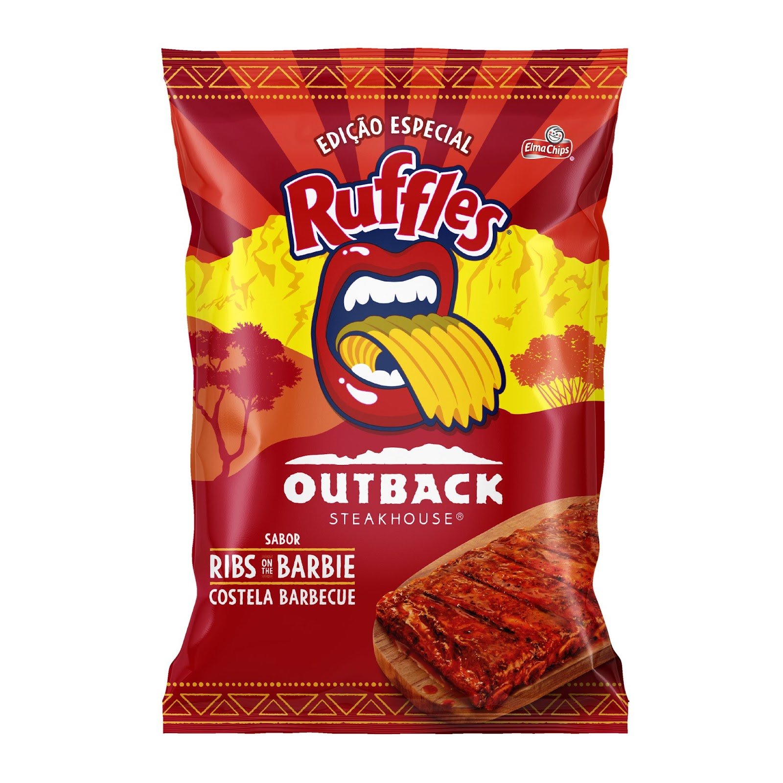 Ruffles firma parceria com Outback e lança batata sabor costela barbecue