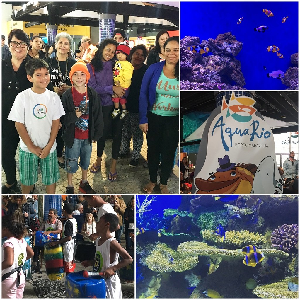 ASSERJ Família reúne colaboradores de associados, crianças do Instituto Ronald Mc Donald e o De Olho no Lixo no AquaRio