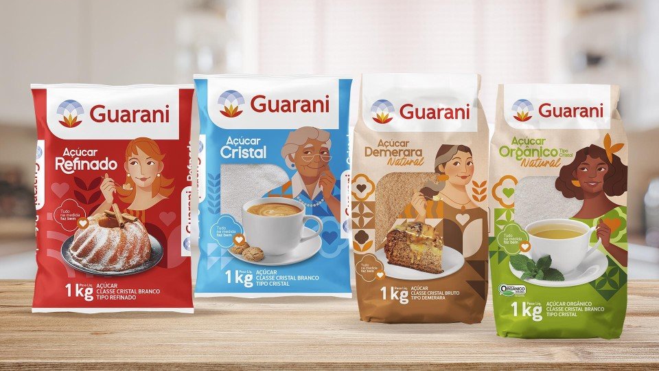 Açúcar Guarani reformula embalagens para criar identificação com novos públicos; confira