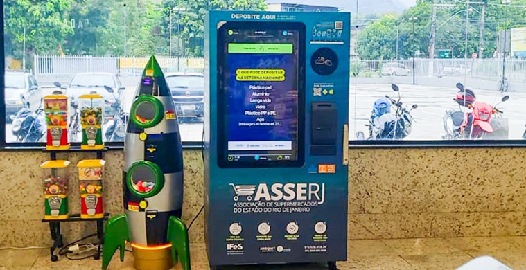 ASSERJ registra 13 toneladas de embalagens recolhidas nas Retorna Machines